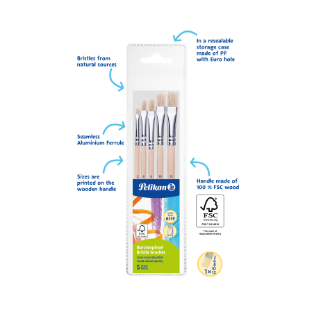 Pinsel Starter Set 5er Borstenpinsel