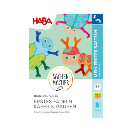 Bastelset - Erstes Fädeln Käfer & Raupen