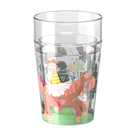 Glitzerbecher, Prinzessin & Pferd 1