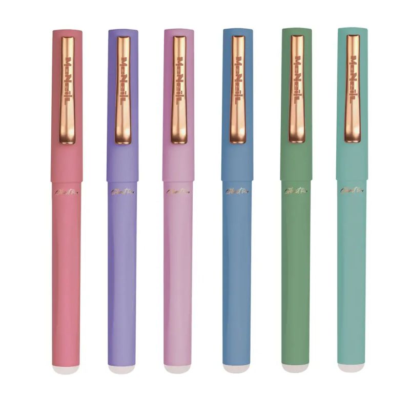 Füller Gummigriff, löschbar, 6 Pastel Farben