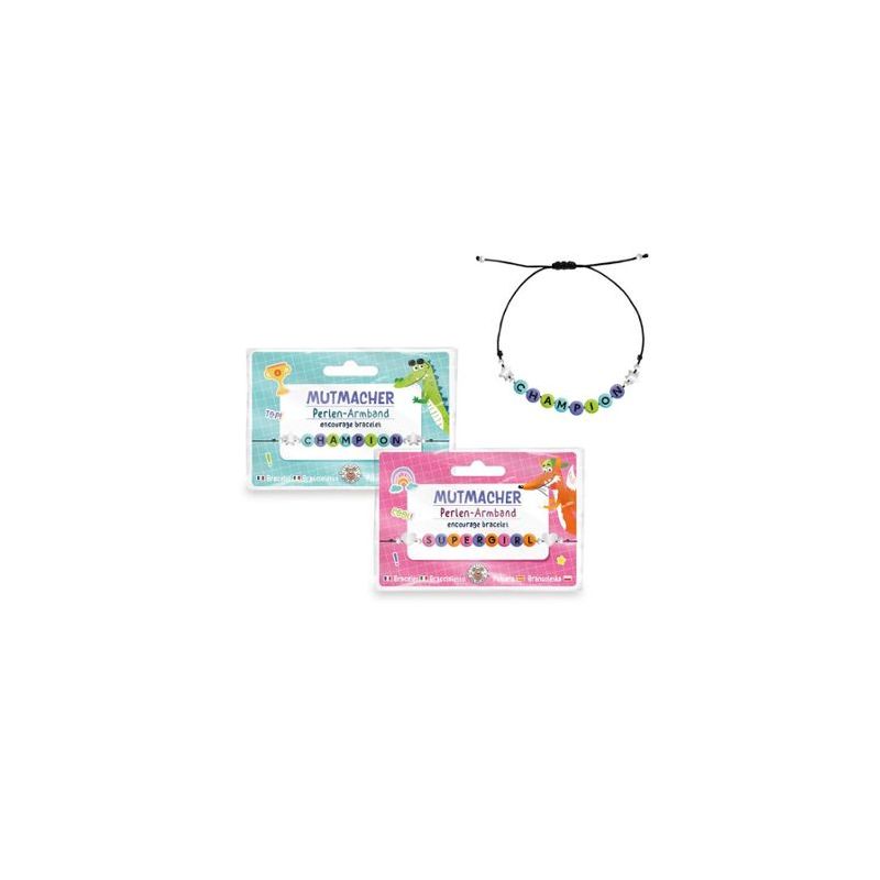 ABC-5 Perlen-Armband Mutmacher 2-fach sortiert