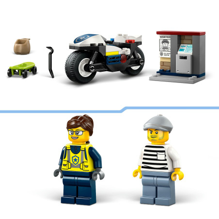 City Verfolgungsjagd mit dem Polizeimotorrad