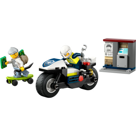 City Verfolgungsjagd mit dem Polizeimotorrad