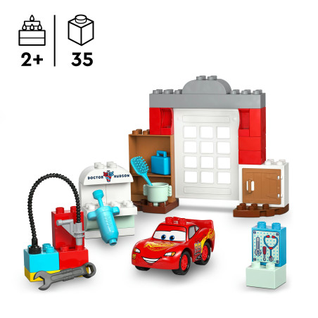 Duplo McQueens Besuch in Docs Werkstatt