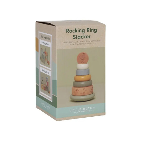 Holz-Stapelturm mit Ringen Little Farm
