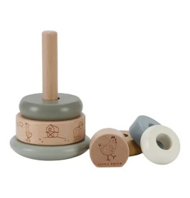 Holz-Stapelturm mit Ringen Little Farm