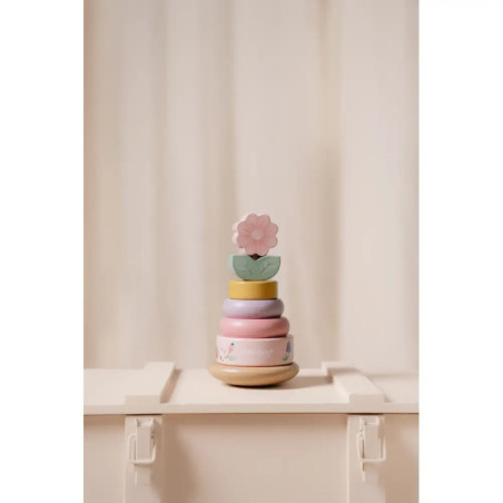 Holz-Stapelturm mit Ringen Fairy Garden