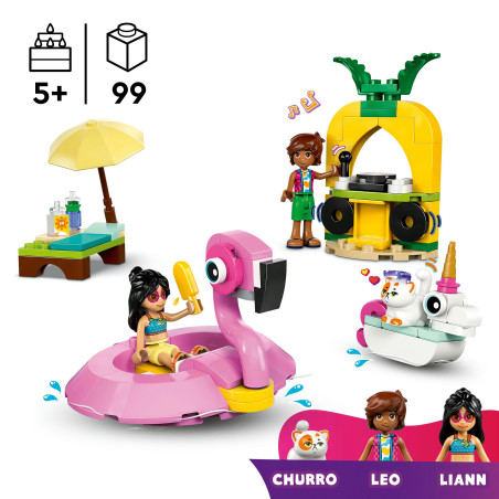 Friends Poolparty mit Einhorn und Flamingo