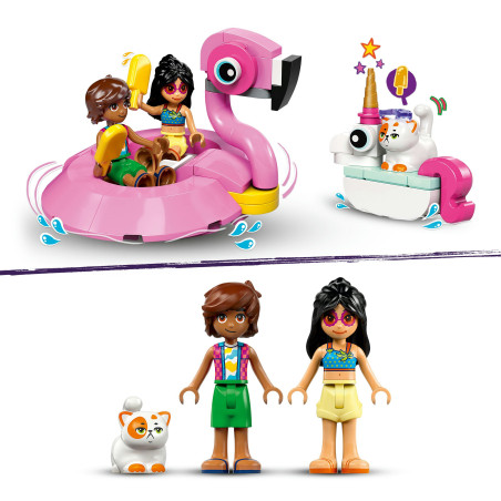 Friends Poolparty mit Einhorn und Flamingo