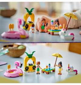 Friends Poolparty mit Einhorn und Flamingo