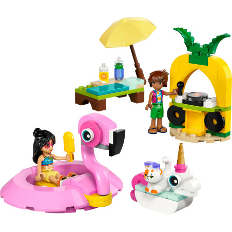 Friends Poolparty mit Einhorn und Flamingo
