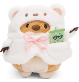 Kuscheltier Set mymochi Hund Hiro mit Bubble Tee u. Eisbärkostüm in Geschenkbox