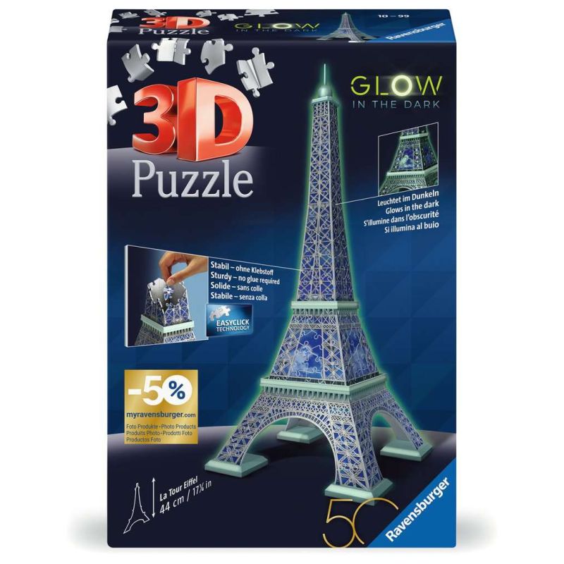 3D-Puzzle Eiffelturm Glow-in- the-dark
