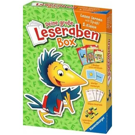 Deine große Leseraben Box Lesen lernen mit Spaß, 1. Klas