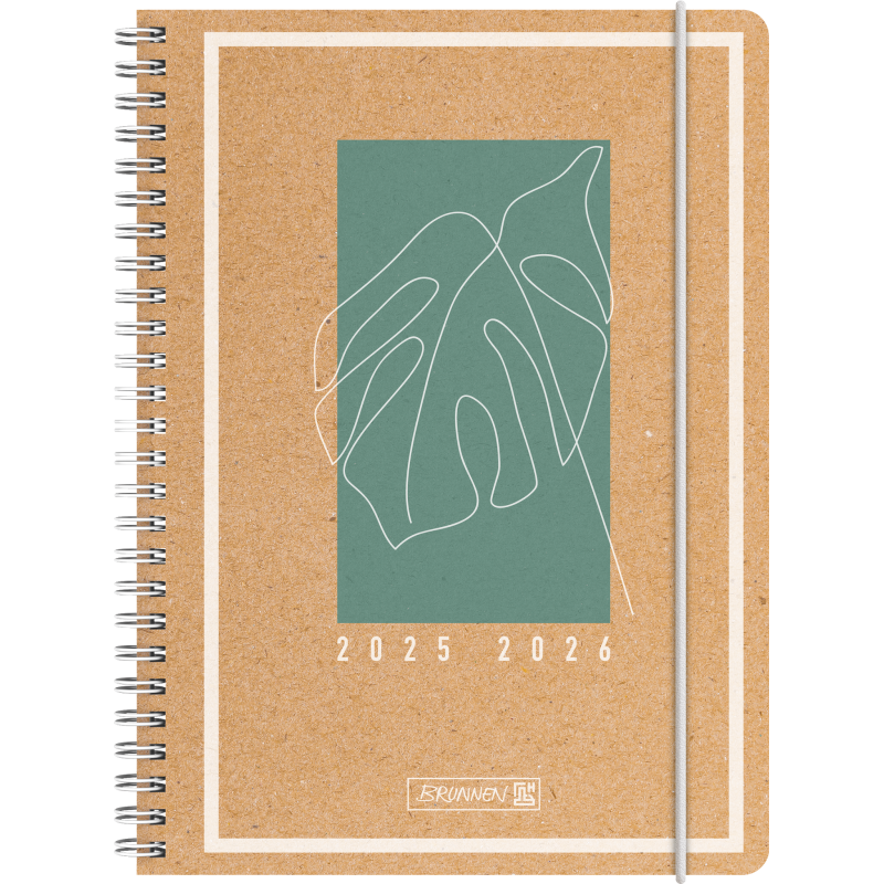 Schülerkalender  A5 5 HC 2S/1W Leaf