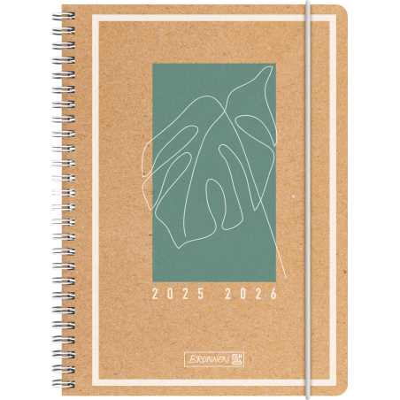 Schülerkalender  A5 5 HC 2S/1W Leaf