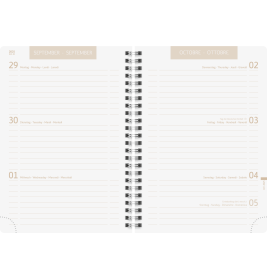 Schülerkalender  A5 5 HC 2S/1W Leaf