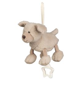 Spieluhr S Hund Lucky, graubeige