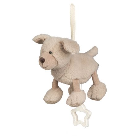 Spieluhr S Hund Lucky, graubeige