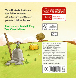 Wer will starke Traktoren sehn Der schiebt und zähltbis 10