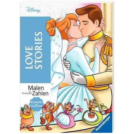 Cinderella und Prinz küssen sich bei ihrer Hochzeit, umgeben von fröhlichen Tieren. Cinderella und Prinz küssen sich bei ihrer Hochzeit, umgeben von fröhlichen Tieren.