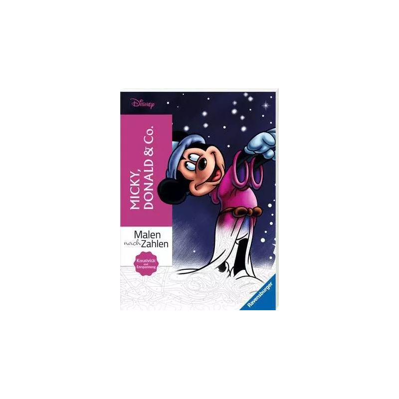 Micky Maus als Zauberer auf dem deutschen Malbuch Micky, Donald & Co. von Disney.