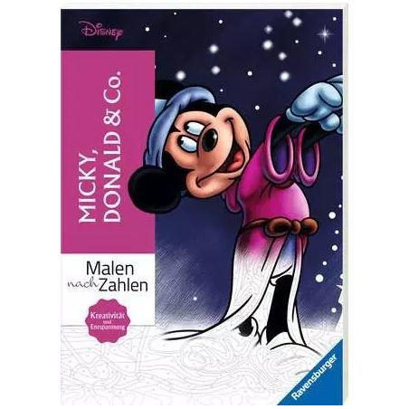 Micky Maus als Zauberer auf dem deutschen Malbuch Micky, Donald & Co. von Disney.