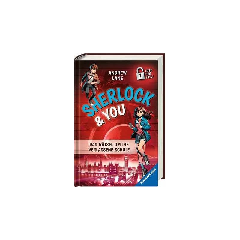 Buchcover von Sherlock & You mit einem Mädchen in Schuluniform vor einer Stadtkulisse. Buchcover von Sherlock & You mit einem Mädchen in Schuluniform vor einer Stadtkulisse.