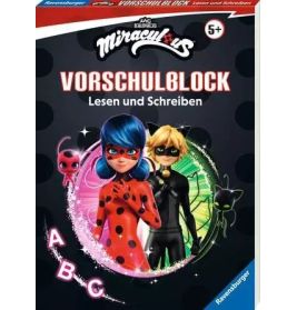 Ravensburger Miraculous Vorschulblock mit Ladybug & Cat Noir für spielerisches Lernen im Vorschulalter.