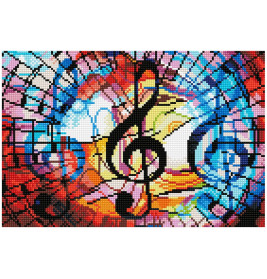 DIAMOND DOTZ Bunte Noten 40x27 cm