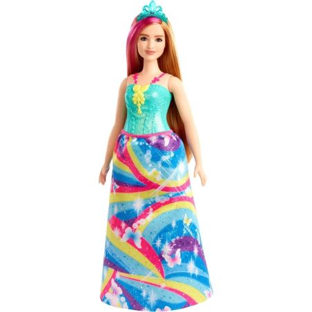 Mattel GJK16 Barbie Dreamtopia Prinzessinnen-Puppe (rotblond und pinkfarbenes Haar)