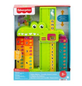 Fisher-Price Mathematikspielzeug Alligator, ab 3 Jahren, bunte Zahlen und Tiermotive, verpackt.