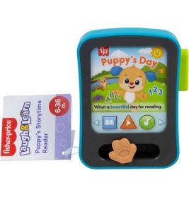 Fisher-Price Storytime Reader mit buntem Display und Funktionstasten.