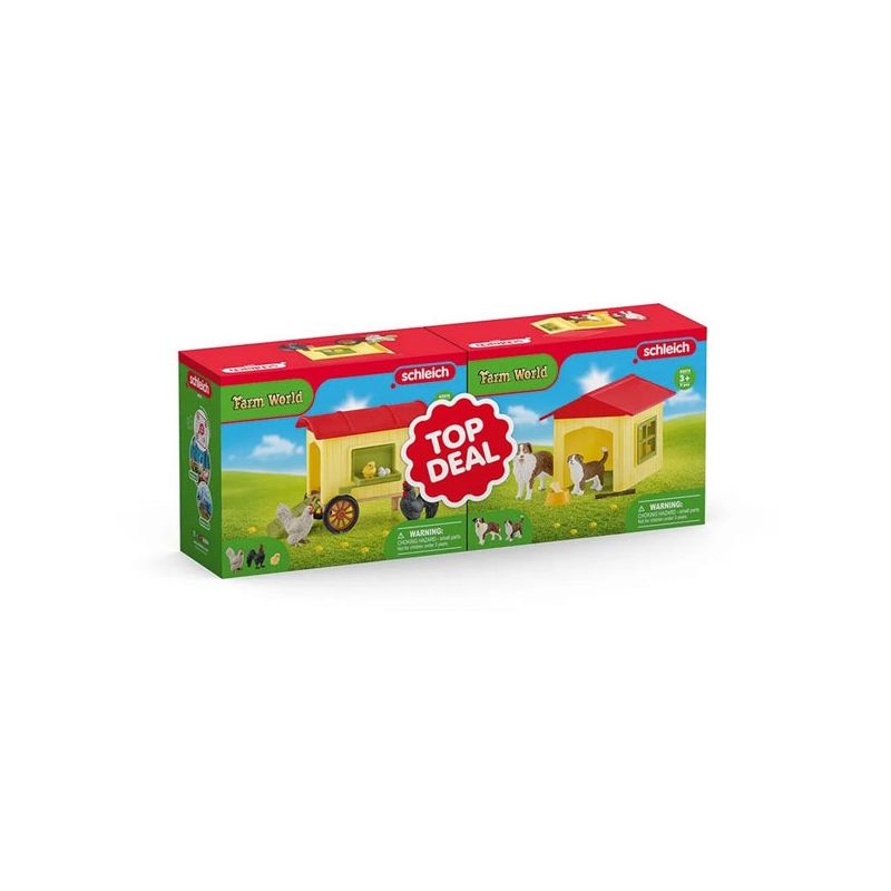 Bundle Farm World Hundehütte + Hühnerstall