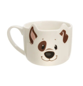Tasse Hund weiß 350ml 9x9,5cm