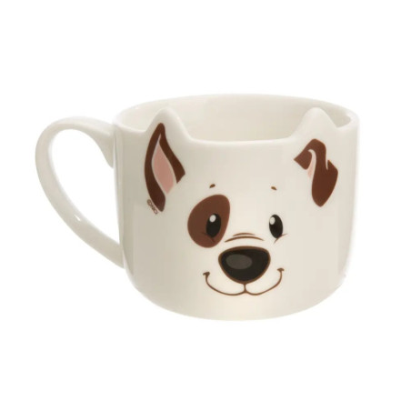 Tasse Hund weiß 350ml 9x9,5cm