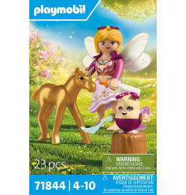 Goldenes Einhornfohlen mit Fee