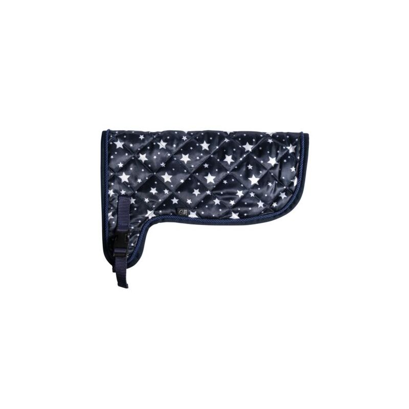 Decke Hobby Horsing Print navy mit Streifenmuster