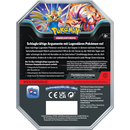 Pokemon Tin 121 Schlagkräftige Legenden