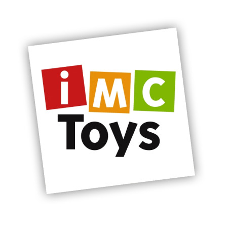 IMC Toys Logo: Bunte IMC-Blöcke über dem Schriftzug "Toys" in fetten schwarzen Buchstaben auf weißem Hintergrund.