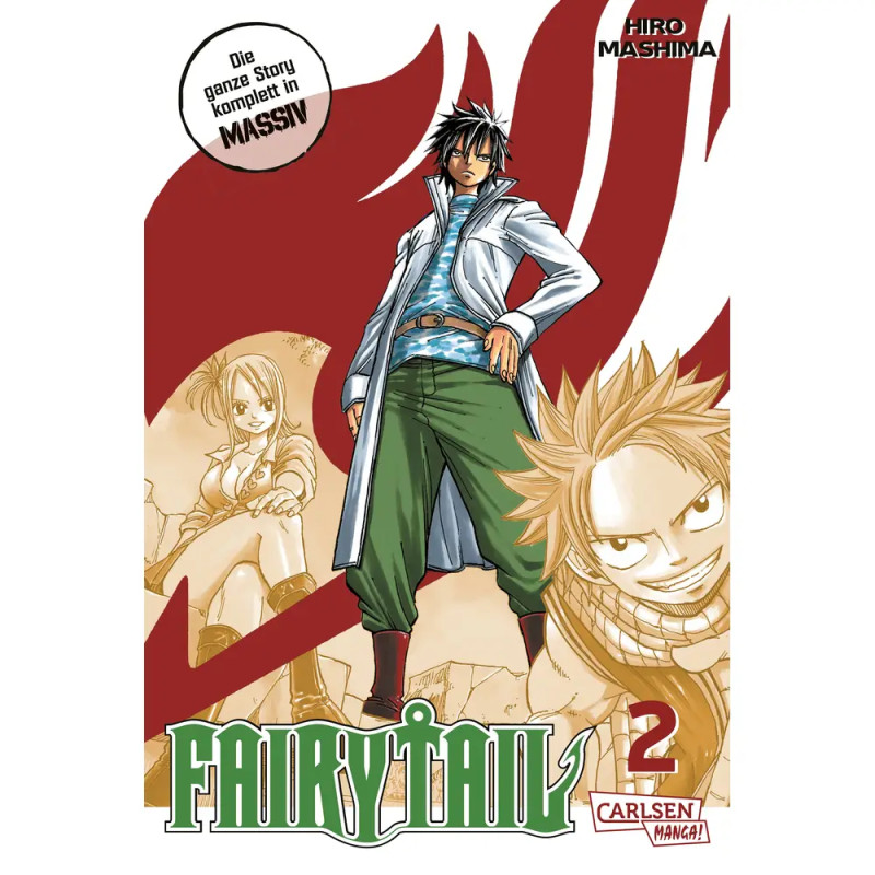 Cover von Fairy Tail Massiv Band 2 (Bände 4-6), Manga von Hiro Mashima, Carlsen Verlag, empfohlen ab 12 Jahren.
