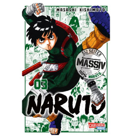 Titelbild von Naruto Band 3 mit Rock Lee in dynamischer Kampfpose.