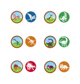 Dinosaurier-Arten Stempel selbstfärbend, sortiert (1 Stück)