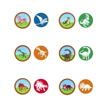 Dinosaurier-Arten Stempel selbstfärbend, sortiert (1 Stück)
