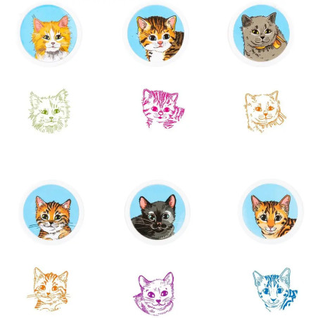KATZENRASSEN STEMPEL SELBSTFÄRBEND