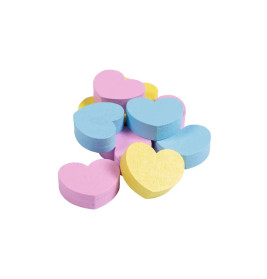 Leckerlis aus Holz -Hearts-gelb rosa aqu