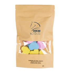 Leckerlis aus Holz -Hearts-gelb rosa aqu