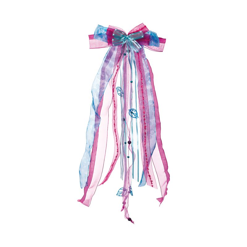 Schultütenschleife pink/hellblau ca. 23 x 50 cm