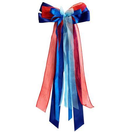 Schultütenschleife blau/rot ca. 23 x 50 cm