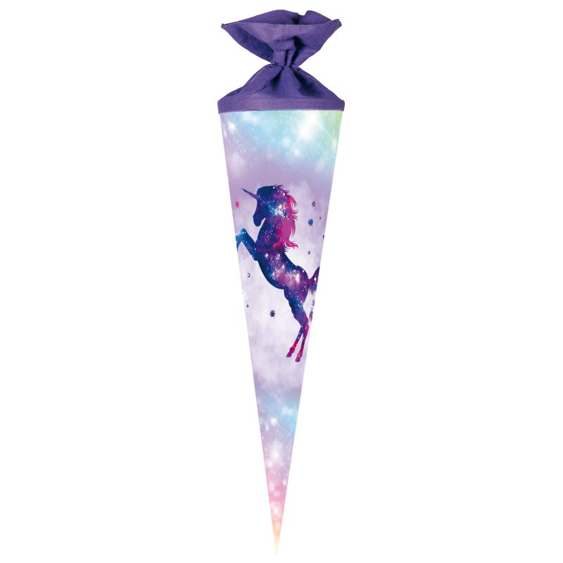 Schultüte Galaxy Unicorn 70 cm rund